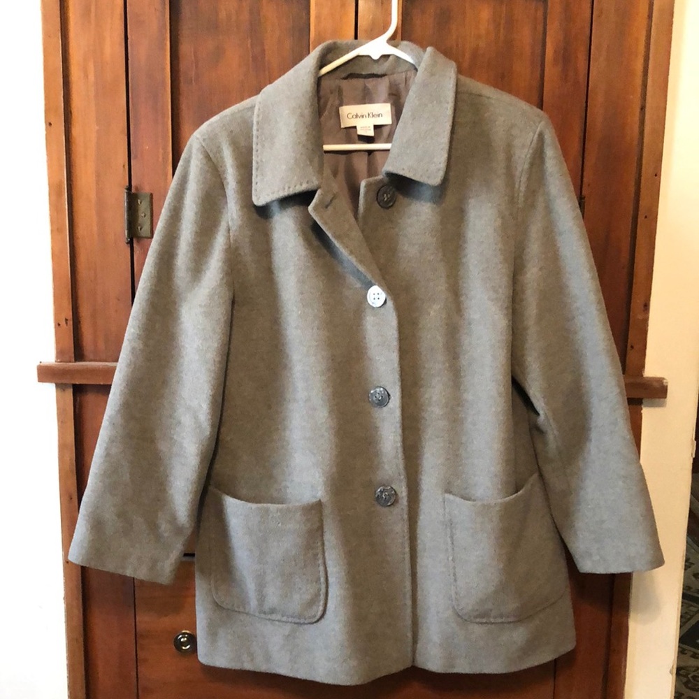 Very cute Calvin Klein gray coat.